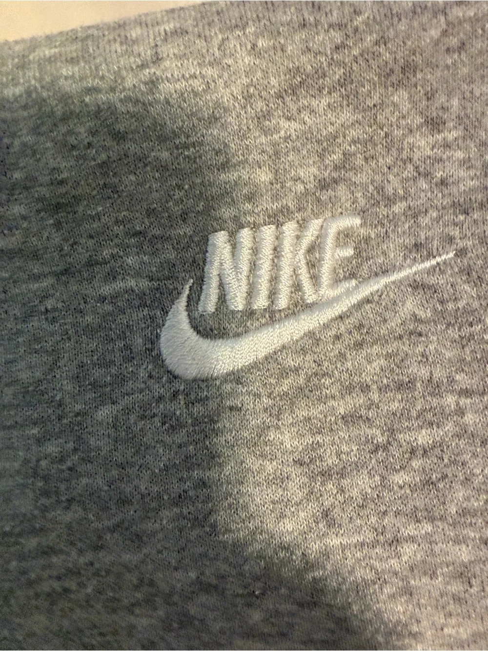 Nike boy’s Grey Crewneck Hoodie with Small White Logo